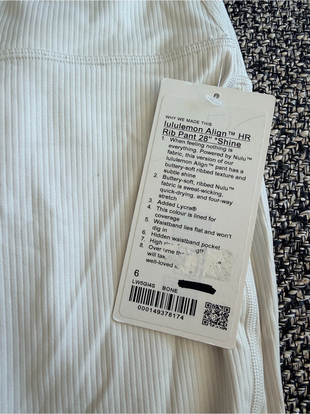 lululemon athletica Bone Ribbed Align HR Rib Pant - Picture 2 of 2